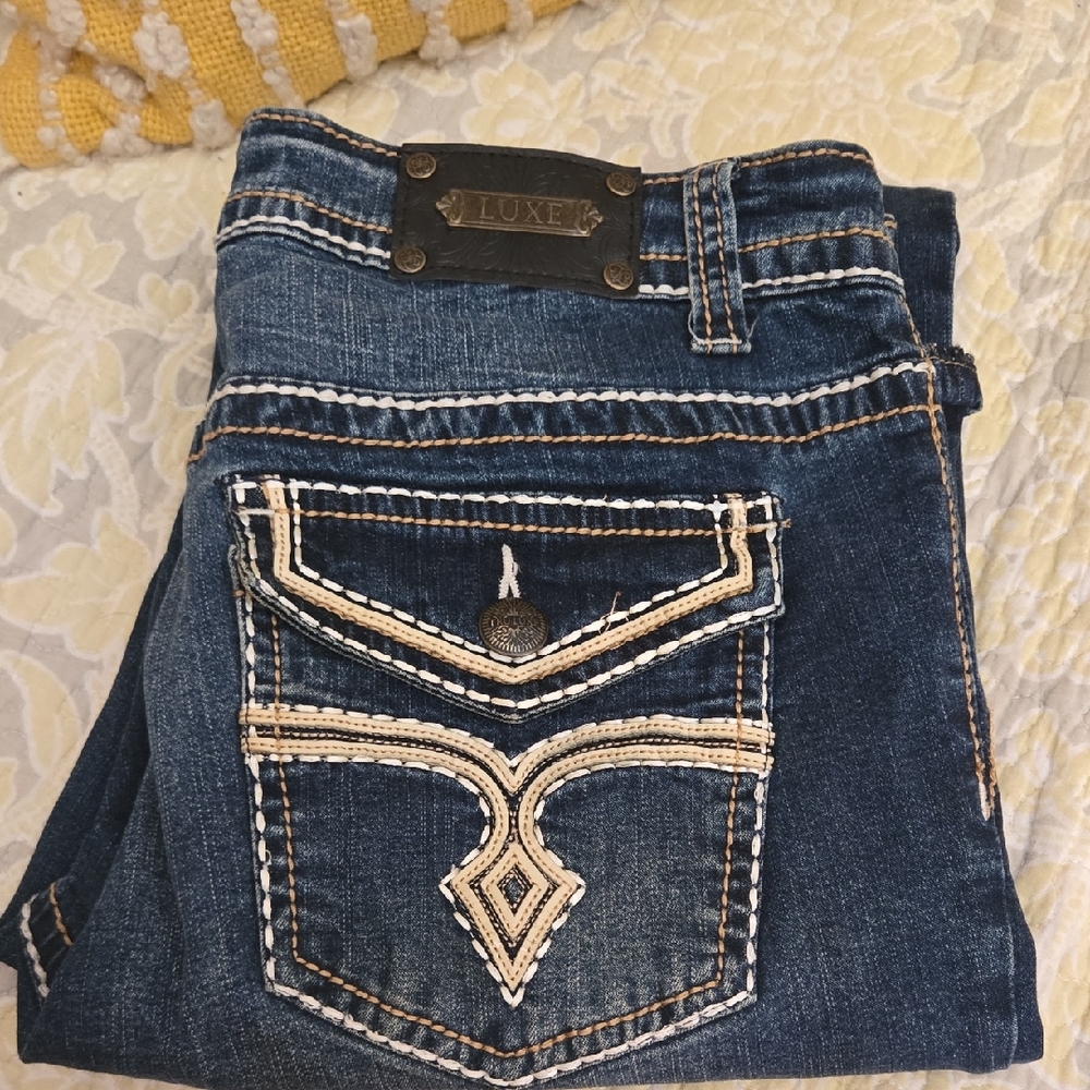 Luxe Women's Dark Blue Boot Cut Jeans